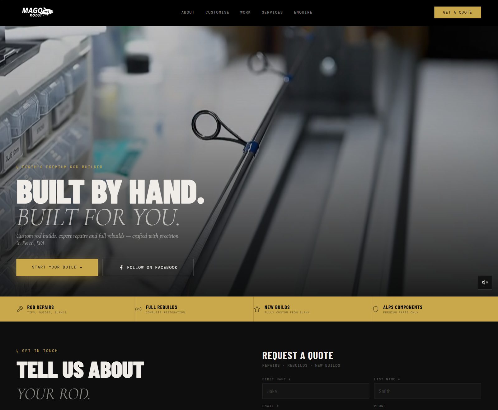 Mago Rods Custom Fishing Rods · Trade website Perth. built by Source Digital