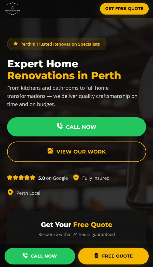 Kang landing page mobile responsive design on iPhone — Source Digital Perth