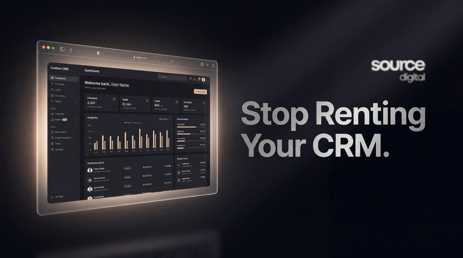 Source Digital custom CRM and AI system